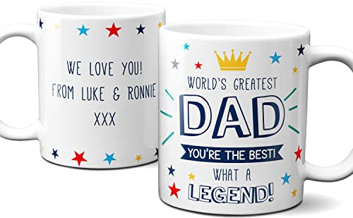 Thoughtful Gifts Dad Mug Personalised Mug for Dad Gift or Present for Dad Personalised Cup Gift for Dad Birthday Fathers Day Christmas Add own Message