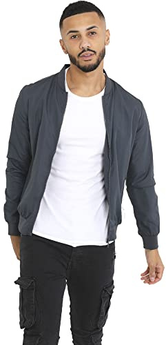 BRAVE SOUL Mens Bomber Jacket Full Zip 100% Polyester Long Sleeve Outdoor Jacket for Men UK, Size: S to 2XL