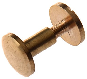 Uinfhyknd 10-fach Arc Massivmessingknopf Bolzen Schraubnagels Schraube Ruecken Leder Niet Gurt 8mm