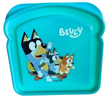 Bluey wiederverwendbare Sandwichbox, kompakt, Lebensmittel-Aufbewahrungsbehälter, BPA-frei, ideal für Kinderessen und Snacks (Deckel können variieren)