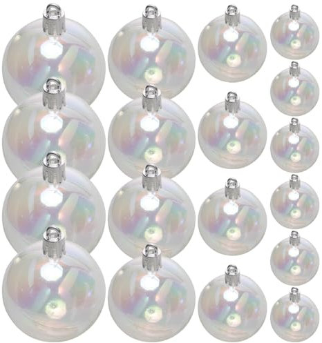 Baluue 54stücke Teiliges Weihnachtskugeln Transparent Farbige Baumschmuck-Ornamente Für Weihnachten Für Festliche Dekorationen Und Partys