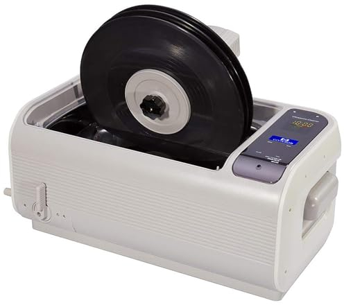 Nettoyeur de disques vinyles à ultrasons 6 L, nettoyage par vibration de fréquence avec minuterie numérique de 0 à 30 minutes, pour bijoux, prothèses dentaires, pièces de monnaie, pièces métalliques
