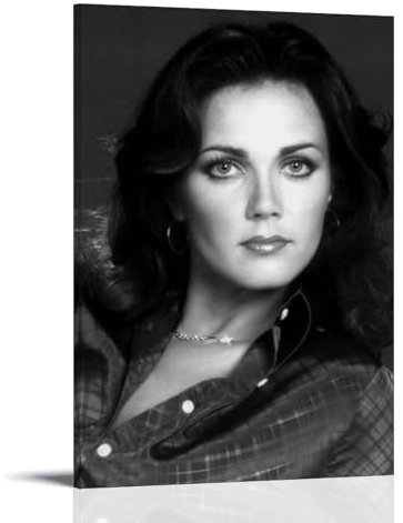 OqcEha Lynda Carter Vintage-Poster, Kunst, Stern, Leinwand, Wandkunst, dekorativ, Schlafzimmer, modernes Zuhause, Kunstwerk, 60 x 90 cm