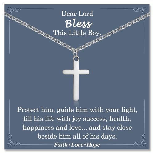 ACOGVN Cross Necklace for Boys Kids Christian Catholic Religious Gifts