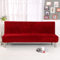 Odot Verdickter Samt Sofa Überzug, Einfarbig Sofabezug Stretch Couch Überzug Keine Armlehnen Sofaüberwurf, für Sofaschutz, Wohnzimmer, Heimdekoration Sofa Cover (Rot,L(190-210cm))