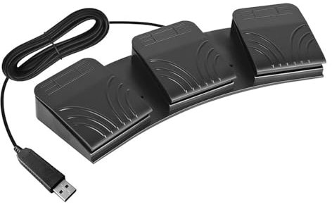 Swokely USB Foot Switch Universal Control Key Customized Computer Keyboard Action Pedal for Medical Devices Instruments Computers Office Programmable Foot Pedal Customizable Functions