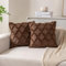 Ci & Ci 2er Set Boho Deko Kissenbezug 40x40 cm, Braun Kissen Sofakissen Dekokissen Zierkissen, Flauschig Kissenbezüge Kissenhülle für Sofa Couch