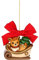 THUN - Weihnachtsschmuck Schlitten mit REH Amy Limited Edition 2024 aus Keramik 6,5 x 4 cm Höhe cm