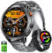HIRREO Smartwatch Herren-1.75‘’ AMOLED Großes Display/730 mAh Sportuhr Herren mit LED Taschenlampe/120+ Sportmodi,5ATM Wasserdicht Fitnessuhr mit 24/7 Herzfrequenz,Schlafmonitor für Android iOS