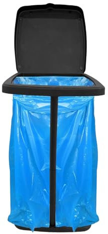 Yianyal Portable Trash Bag Holder, Rubbish Bin Stand, Retractable Garbage Holder Leaves Storage Frame with Lid for Yard and Lawn Cleanup Camping