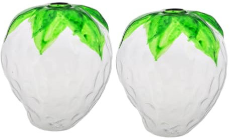 Mikinona Erdbeergläser 2 Stück Neuartige Obstbecher Für Saft Tee Erdbeeren