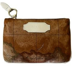 alviero martini Bustina Soft Fusion con Stampa Geografica, 20 x 13 cm, ivory