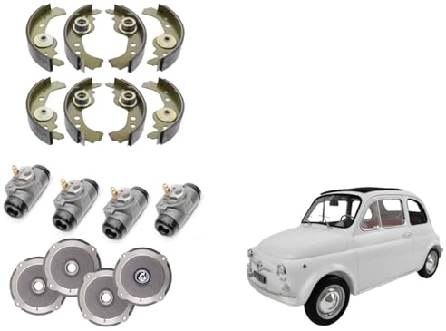 KIT FRENI ANTERIORI E POSTERIORI, CILINDRETTI, GANASCE, TAMBURI PER 126 E 500 EPOCA