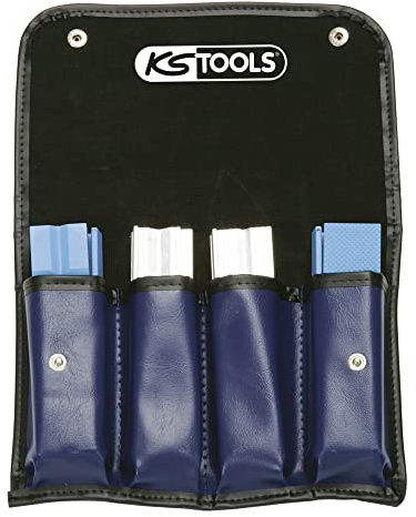 KS Tools SCHUTZBACKENSATZ für Schraubstöcke,125mm 4-teilig in Kunstleder-Tasche