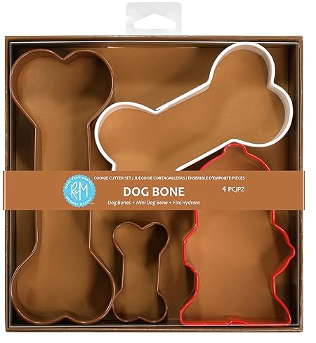 R&M International Hundeknochen Ausstechformen Sortierte Knochen und Feuerhydrant 4-teiliges Set