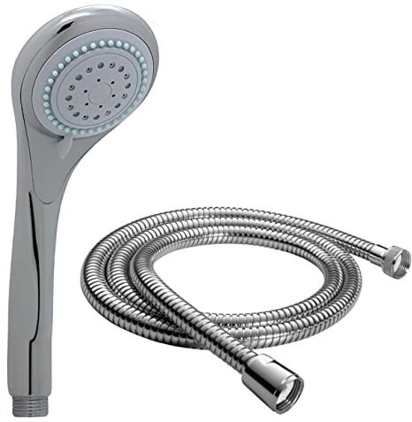 Design Handbrause mit 3 Funktionen und Brauseschlauch 200 cm