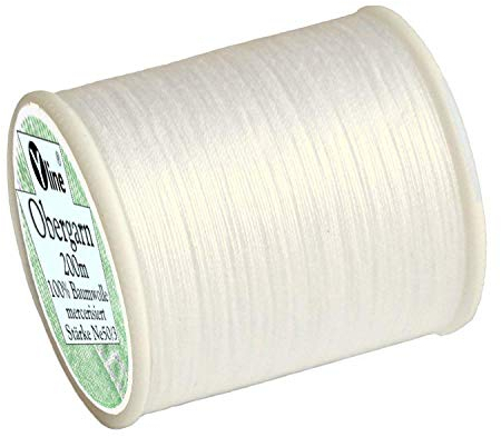 1 Stück Spule a. 200m Obergarn, Baumwoll - Nähfaden, weiß, Ne 50/3, für die Nähmaschine Nähgarn Garn, 2469