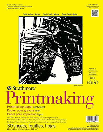 Pro-Art Strathmore Printmaking Paper Pad 11-inch x 14-inch, 30 Sheets,White