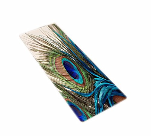 A.Monamour Badematten Badteppiche Badvorleger Weiße Hintergründe Pfau Schwanz Federn Mit Augen Vögel Thema Print Flanell Mikrofaser Bad Teppich Dekorative Bodenmatte Fußmatte 40X120Cm / 15 X 46