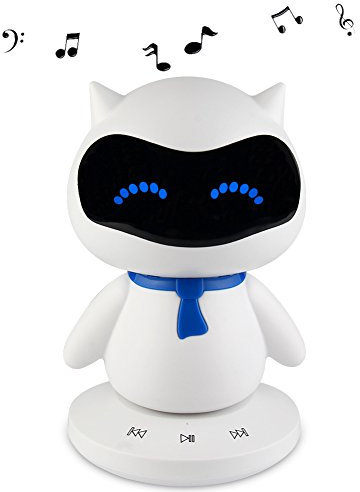 JIAN YA NA Mini Blueototh Altavoz Portátil Lindo Robot Inteligente Inteligente Blueototh Altavoz USB Activado Manos Libres TF MP3 Función AUX para Todos los Dispositivos Bluetooth