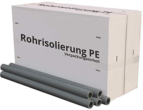 Rohrisolierung PE Isolierschlauch 9-20mm Dämmung, kompletter Karton/VPE (PE Rohrisolierung 20mm, 28mm x 20mm x 1m | 40m im Karton)