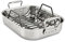 All-Clad Spezialty Edelstahl-Bräter mit Antihaft-Rack, 27,9 x 35,6 cm, ofenfest, 500 F, Bräter, Töpfe und Pfannen, Kochgeschirr, Silber