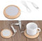 Zeerkeer Wärmeuntersetzer für Kaffeetasse, USB, Isolierung für Teetasse und Getränke im Büro, Heizplatte aus Glas, wasserdicht, für Büro und Zuhause (leichte Holzmaserung)