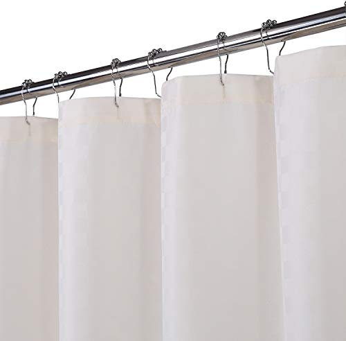 LinTimes Duschvorhang Creme, Hotel Luxury 190 GSM Thick Polyester Duschvorhang Shower Curtain, Creme, 180x200 cm (Verpackung MEHRWEG)