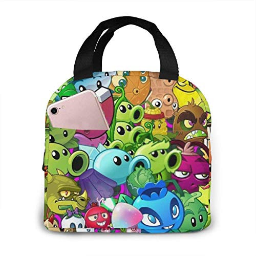 GYTHJ Plants Vs Zombies Lunch Bags for Men Women Insulated Lunch Box Tote Cooler Bag for Work School Picnic Travel Beach