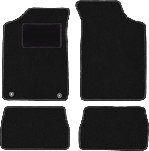 Wielganizator Automatte – Passend für Peugeot 106 Schrägheck 1991-2003 – Velours – Autozubehör - Auto Fußmatten – Fußmatte Auto – 4-teilig - schwarz