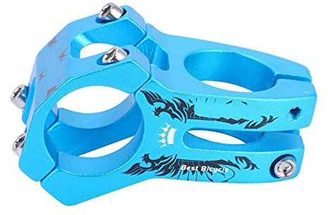 31,8 mm Vorbau, Fahrradschaft aus Aluminiumlegierung, Fahrradlenker für Mountainbike, Rennrad, BMX, MTB(Blau)