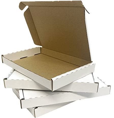 Versandkartons, C6, weiß, PIP-Karton, Großbrief, robust, leicht, 160 x 110 x 20 mm, 50 Kartons