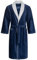 Morgenstern Peignoir Homme 100% Coton Éponge Velours Col Châle Lux Long M Bleu/Gris-clair