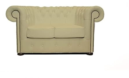 Chesterfield Sofa Class - The Chesterfield Brand | 2 Sitzer Sofa | 100% Leder, handgefertigt, Original Chesterfield | Breite 150 cm | Vanille