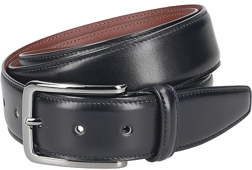 Flecs Gürtel 001 NERO, Glattleder, Schwarz EU 120 cm