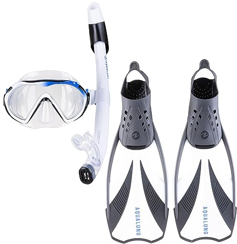 Aqua Lung Damen, Herren Schnorchelset Compass Black-White M