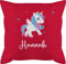 Kissen 50x50 - Einhörner - Unicorn Einhorn mit Namen - 50 x 50 cm - Rot - kinderkissen einhornkissen Unicorns flügel und personalisierte einhörnern personalisiertes personalisierter