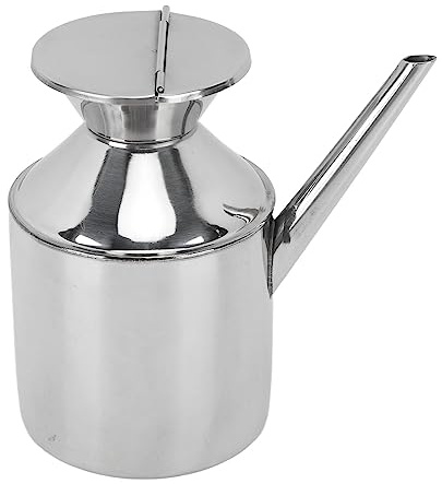 Tyenaza Bidon D'huile en Acier Inoxydable, Récipient D'huile Polyvalent, Bouteille Distributrice D'huile pour la Cuisine, Sauce Soja, Vinaigre, Vin De Cuisson(No Handle)