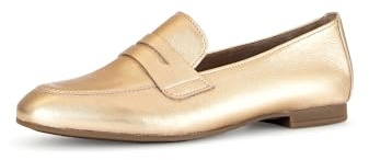 Gabor Damen Slipper, Frauen Slip On,Mokassins,Halbschuhe,Slides,Schlupfschuhe,schluepfschuhe,Loafer,College Schuhe,Slip-ons,Gold,42 EU / 8 UK