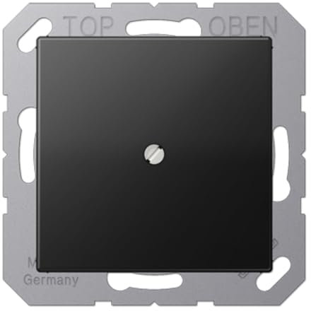 Jung A590BFASWM Platte mit Kabelausgang, schwarz matt