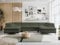 MKS MEBLE Sofa U-Form Grün, Wohnlandschaft U-Form, Sofa mit Schlaffunktion und Bettkasten, Schlafsofa mit Bettkasten, Couch mit Verstellbare Kopfstützen - Peter U - Grün Boucle