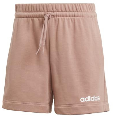 adidas Damen Essentials LINEAR French Terry Shorts, warm Clay/White, L
