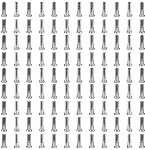 TSTRAUM Fahrrad Speichennippel, 108 Stück Messing Fahrrad Mountainbike Rennrad Speichen Nippel,Fit für 14G / 2mm Durchmesser Speichen (Silber, 14mm Länge)