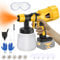 Akku farbsprühsystem Elektrisches farbsprühgerät kompatibel mit Dewalt 18V 20V, 1000ml Elektro Lackierpistole Wandfarbe Farbsprühpistole mit 5 Düse, Sprühpistole für Wände, Möbel, Zäune (Ohne Akku-DW)