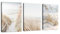 3 Teilig Strand Schnee Landschaft Bilder Set, Modern Beige Natur Pflanzen Wandbilder mit Rahmen, Boho bild auf leinwand Wandkunst Kunstdruck Deko für Wohnzimmer Schlafzimmer Küche Esszimmer 30x40x3