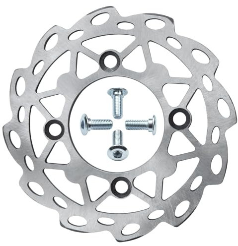 Unifizz Rear Brake Disc Rotor Plate 190mm 7.48'' With Mounting Screws for 50cc 110cc 125cc 70cc 90cc SSR110 SSR125 CRF50 XR50 Apollo Z20 MAX SDG Taotao Coolster Chinese Pit Dirt Bike Heavy duty