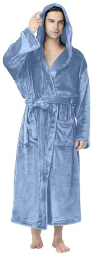 Hkdjaess Bademantel Für Herren Lang Mikrofaser Weich Morgenmantel Morgenmäntel Modern Baumwoll Für Frauen Morgenmaentel Saunamaentel Schnell Trocknend Kuschelig Hausmantel Sauna Bathrobe