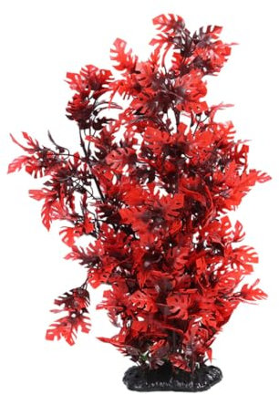 COSMEVIVI 40cm Künstliche Aquarienpflanze Wasserpflanze Aus Kunststoff Mit Sockel Aquariumdekoration Für Süß Und Salzwasser