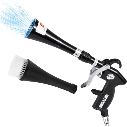 CarBole Car Cleaning Gun,Compressed Dry Blow Gun 6-9.2Bar,High Pressure Air Blow Gun with Cleaning Brush, Suitable for Cleaning Car Interiors,Carpets,Tables and Chairs
