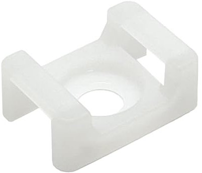 Kabelbinder-Sattelbefestigungen, 6 mm, Kabelklemmen, Organizer, Klemmen, Drahtklammern, Anker-Befestigung, Weiß, 100 Stück